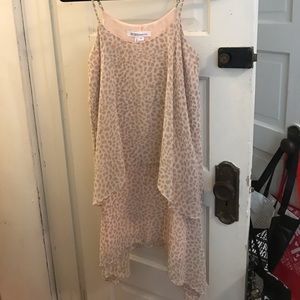 BCBGeneration Nude Leopard Print Dress Size XS